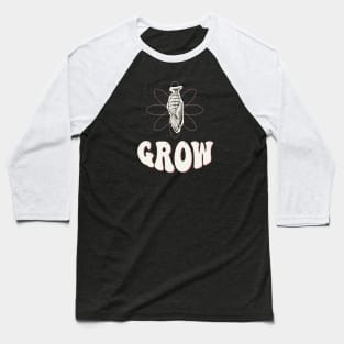 Grow Brutalism Cocoon Digital Art Baseball T-Shirt